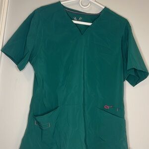 Green scrub top